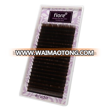 fiore smart prime eyelash dark brown, brown, light dark brown, colored eyelash extensions